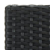 Schwarze Garten-Barhocker mit Sitzkissen Shunmin (2er-Set Polyrattan)