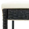 Schwarze Garten-Barhocker mit Sitzkissen Shunmin (2er-Set Polyrattan)