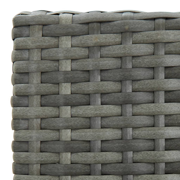 Graue Gartenbarhocker Shunmin (mit 2 Sitzkissen Polyrattan)