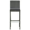 Graue Barhocker mit Sitzkissen Shunmin (4 Stk. Polyrattan)
