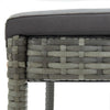 Graue Barhocker mit Sitzkissen Shunmin (4 Stk. Polyrattan)