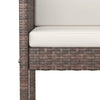 Braune Barhocker Djoka (2 Stück mit Sitzkissen Polyrattan)