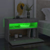 Betongrauer Nachttisch mit LED-Beleuchtung Moncilo 60x35x40cm