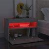 Betongrauer Nachttisch mit LED-Beleuchtung Moncilo 60x35x40cm