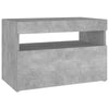 Betongrauer Nachttisch mit LED-Beleuchtung Moncilo 60x35x40cm