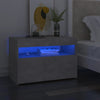 Betongrauer Nachttisch mit LED-Beleuchtung Moncilo 60x35x40cm