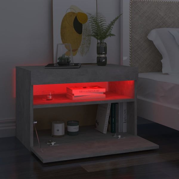 Nachttisch aus Beton Moncilo mit LED-Beleuchtung 60x35x40cm (2 St.)