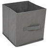 Grauer Lagerschrank Ginoveva 34x34x101cm (mit 3 Stoffkörben, Stahl)