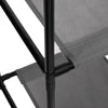 Grauer Lagerschrank Ginoveva 34x34x101cm (mit 3 Stoffkörben, Stahl)