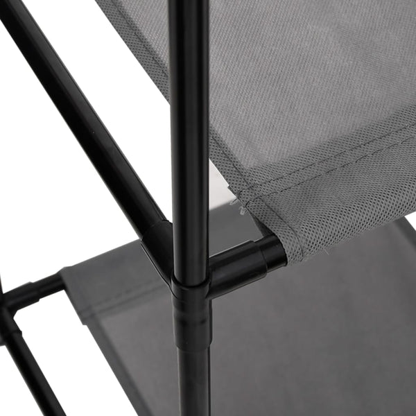 Grauer Lagerschrank Ginoveva 34x34x101cm (mit 3 Stoffkörben, Stahl)