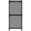 Grauer Lagerschrank Bedreag 63x30x71cm (mit 4 Stoffkörben, Stahl)