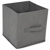 Grauer Lagerschrank Bedreag 63x30x71cm (mit 4 Stoffkörben, Stahl)