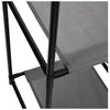 Grauer Lagerschrank Bedreag 63x30x71cm (mit 4 Stoffkörben, Stahl)