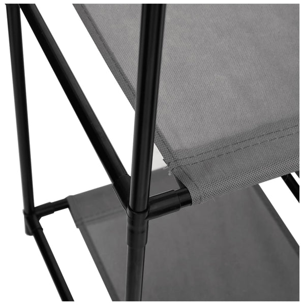 Grauer Lagerschrank Bedreag 63x30x71cm (mit 4 Stoffkörben, Stahl)