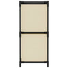 Cremefarbener Lagerschrank Bedreag 63x30x71cm (mit 4 Stoffkörben, Stahl)