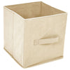 Cremefarbener Lagerschrank Bedreag 63x30x71cm (mit 4 Stoffkörben, Stahl)