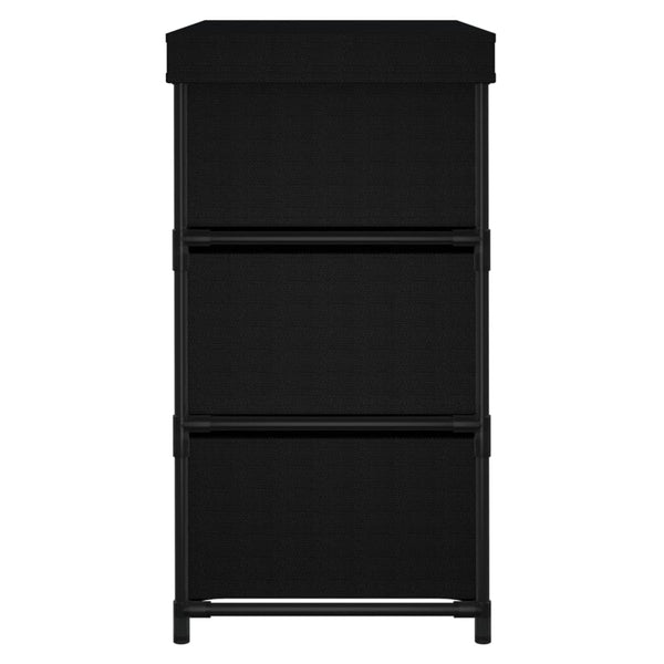 Schwarzer Aufbewahrungsschrank Szmolka 55x29x55cm (mit 6 Stahl-Schubladen)