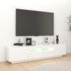 Valkoinen tv-taso led-valoilla Vernil 180x35x40cm