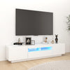 Valkoinen tv-taso led-valoilla Vernil 180x35x40cm