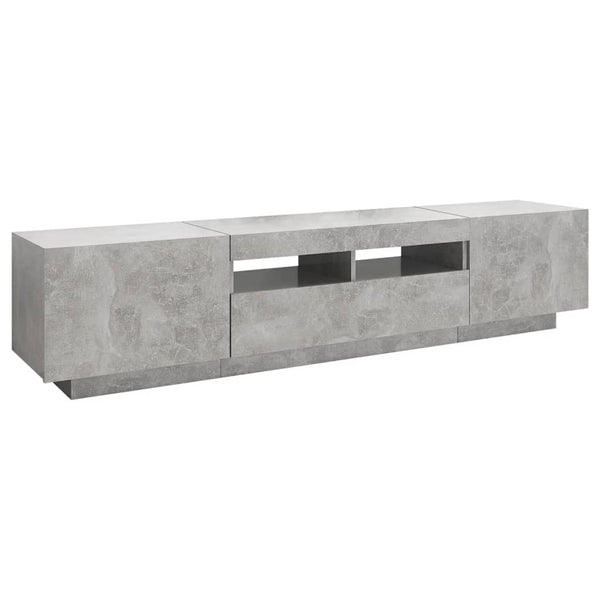 TV-Unterschrank Betonoptik mit LED-Beleuchtung Vernil 180x35x40cm