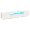 Valkoinen tv-taso led-valoilla Cipria 200x35x40cm