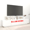 Valkoinen tv-taso led-valoilla Cipria 200x35x40cm