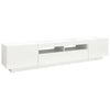 Valkoinen tv-taso led-valoilla Cipria 200x35x40cm