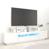 Valkoinen tv-taso led-valoilla Cipria 200x35x40cm