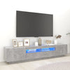 TV-Unterschrank Betonoptik mit LED-Beleuchtung Cipria 200x35x40cm
