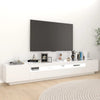 Weißer TV-Ständer mit LED-Beleuchtung Tanvuia 260x35x40cm