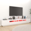 Weißer TV-Ständer mit LED-Beleuchtung Tanvuia 260x35x40cm