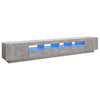 TV-Lowboard aus Beton-Grau mit LED-Beleuchtung Tanvuia 260x35x40cm