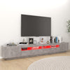 TV-Lowboard aus Beton-Grau mit LED-Beleuchtung Tanvuia 260x35x40cm