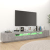 TV-Lowboard aus Beton-Grau mit LED-Beleuchtung Tanvuia 260x35x40cm
