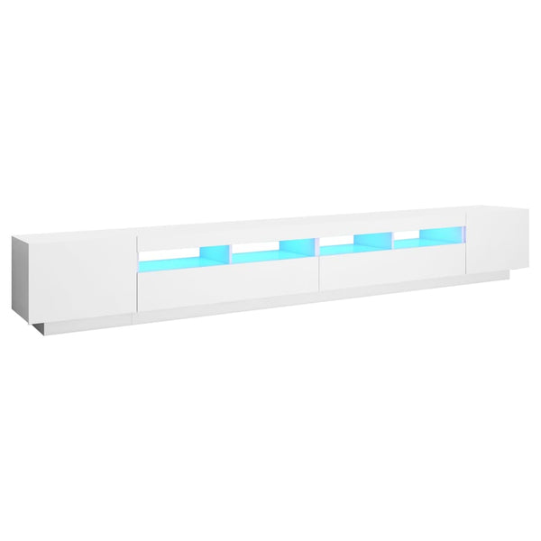 Valkoinen tv-taso led-valoilla Zaniyah 300x35x40cm