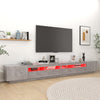 Betongraues TV-Board Zaniyah mit LED-Beleuchtung 300x35x40cm