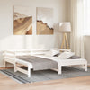 Weißes Tagesbett Ausziehbett Virgi 90x200cm (Kiefer 2x)