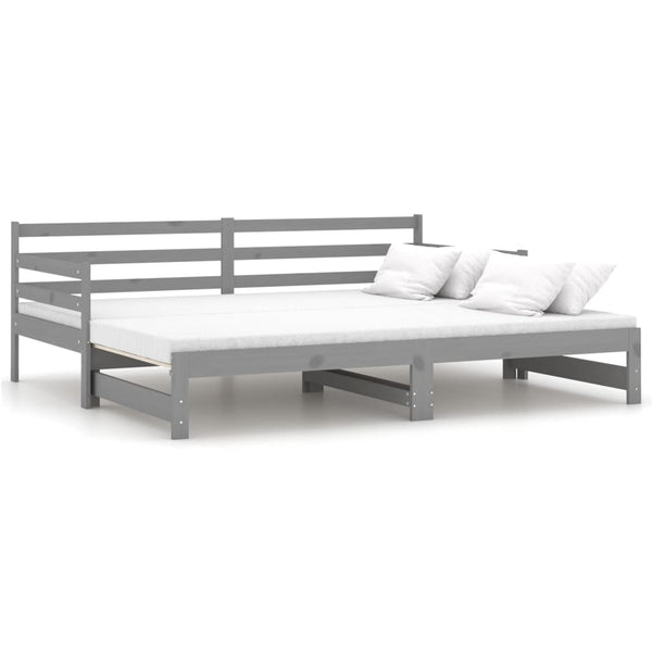 Graues ausziehbares Tagesbett Badilica 90x200cm (Kiefer 2x)