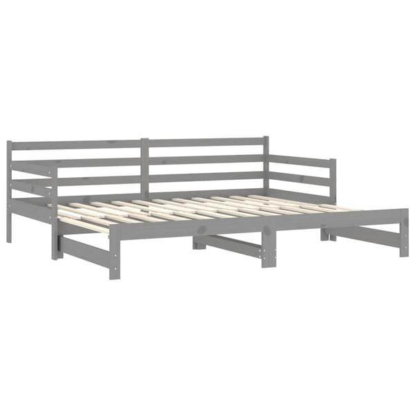 Graues ausziehbares Tagesbett Badilica 90x200cm (Kiefer 2x)