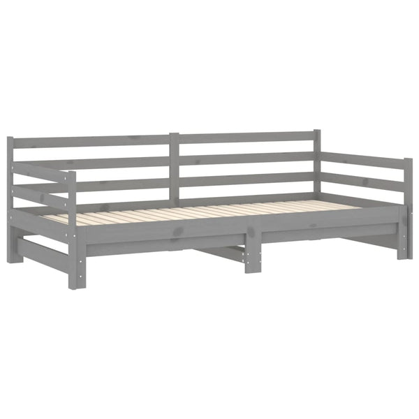Graues ausziehbares Tagesbett Badilica 90x200cm (Kiefer 2x)