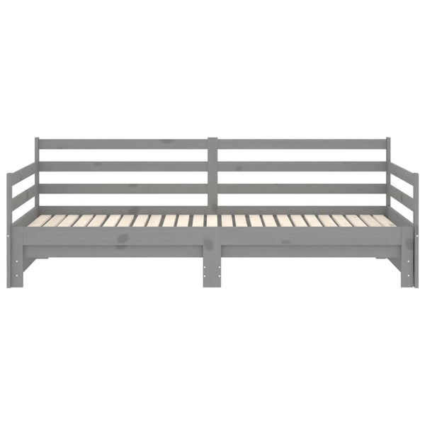 Graues ausziehbares Tagesbett Badilica 90x200cm (Kiefer 2x)