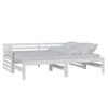 Weißes ausziehbares Tagesbett Vinesiu 90x200cm (Kiefer 2x)