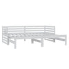 Weißes ausziehbares Tagesbett Vinesiu 90x200cm (Kiefer 2x)