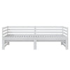Weißes ausziehbares Tagesbett Vinesiu 90x200cm (Kiefer 2x)