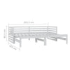 Weißes ausziehbares Tagesbett Vinesiu 90x200cm (Kiefer 2x)