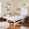 Weißes ausziehbares Tagesbett Vinesiu 90x200cm (Kiefer 2x)