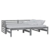 Graues Tagesbett ausziehbar Vinesiu 90x200cm (Kiefer 2x)