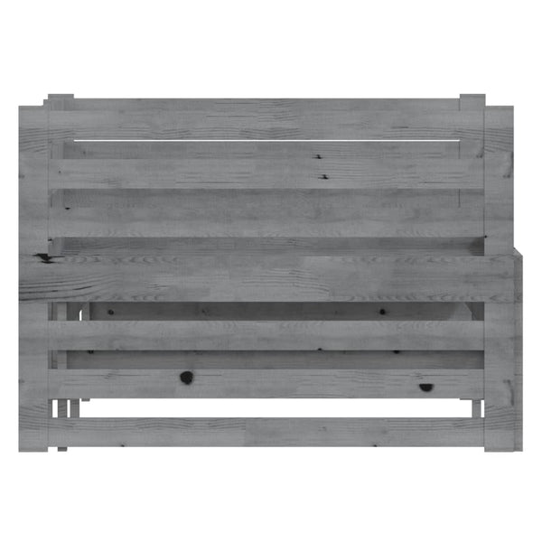 Graues Tagesbett ausziehbar Vinesiu 90x200cm (Kiefer 2x)