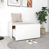 Weiße Flurbank Sextilia 80x40x45cm (Holz)