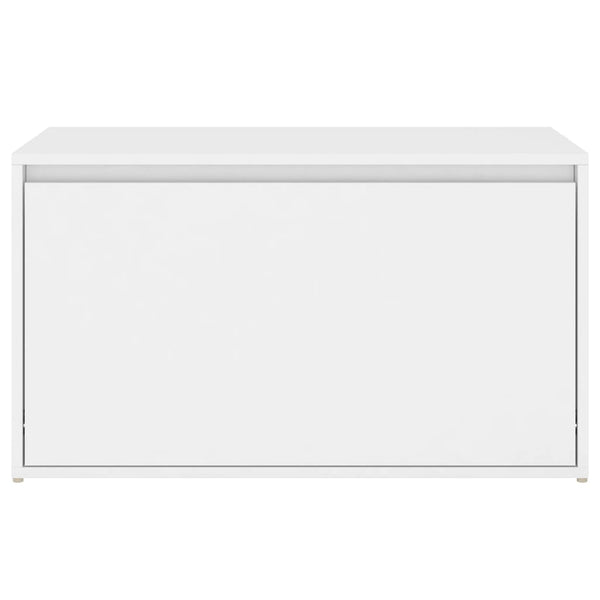 Weiße Flurbank Sextilia 80x40x45cm (Holz)